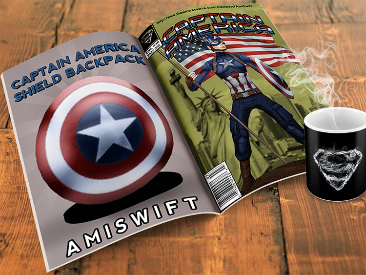 Captain America Shield Backpack TS4 CC