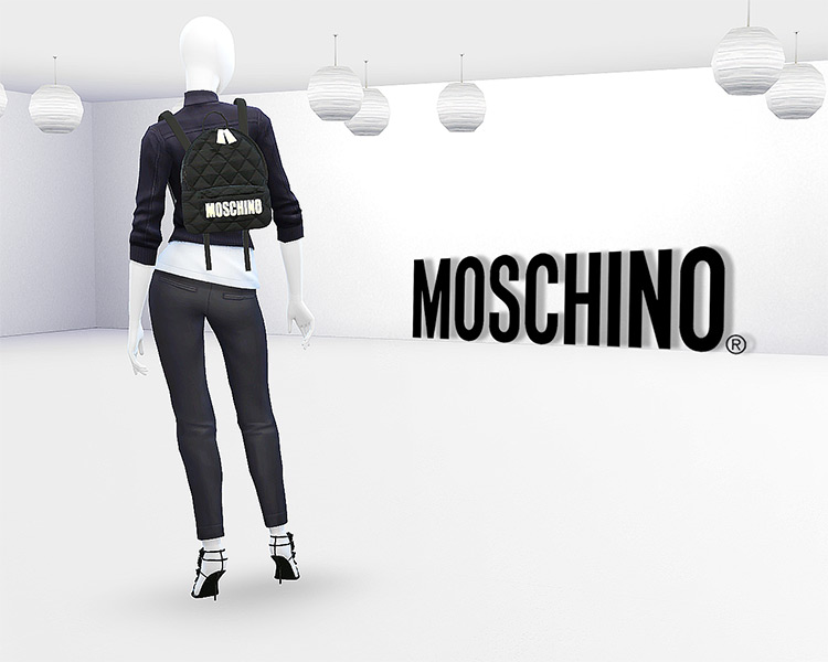 Moschino Quilted Fabric Backpack Sims 4 CC