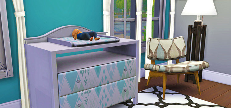Nap Time Nursery Changing Table - Sims 4 CC