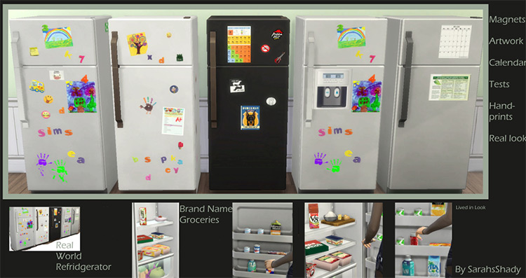 Real World Living Series Refrigerators by Shady Sims TS4 CC