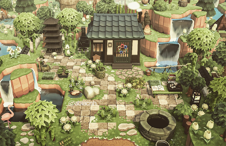 Rural simple yard idea for Animal Crossing: New Horizons