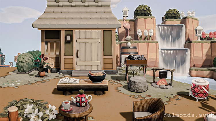 Rustic yard idea for Animal Crossing: New Horizons