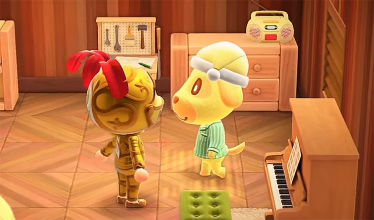 Goldie in Animal Crossing New Horizons