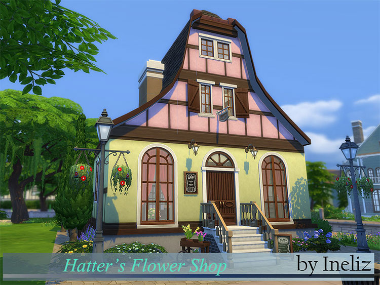 Hatter’s Flower Shop CC - The Sims 4