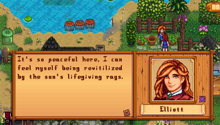 Elliott Marriage Dialogue Expansion Mod for Stardew Valley
