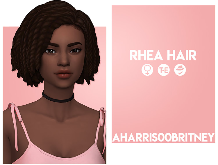 Rhea Hair (Maxis Match) TS4 CC