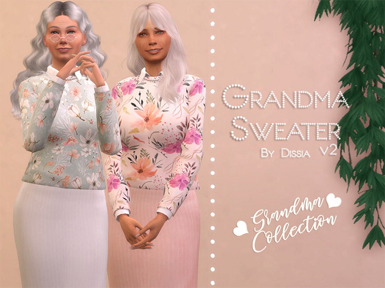 Grandma Sweater v2 / Sims 4 CC