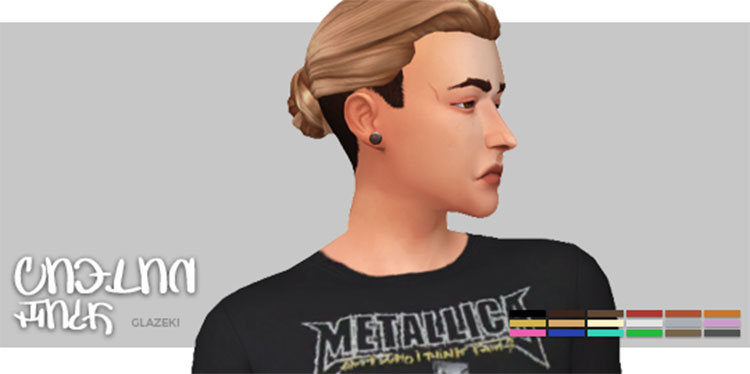 Back hairbun for men - Sims 4 CC