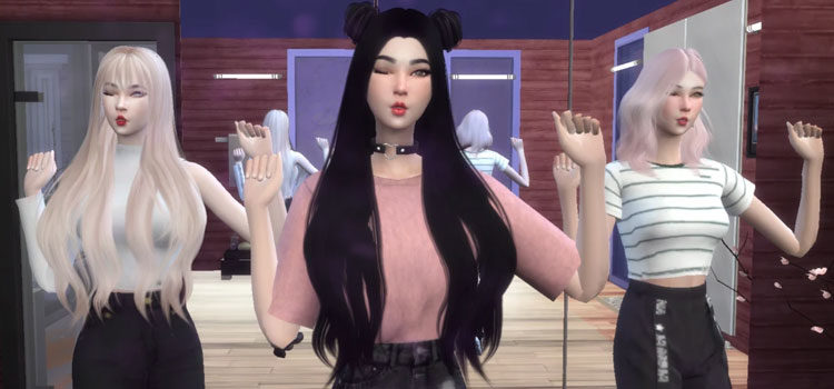 Kpop girls in The Sims 4