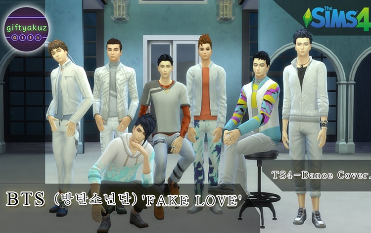 Fake Love Cover for Sims 4