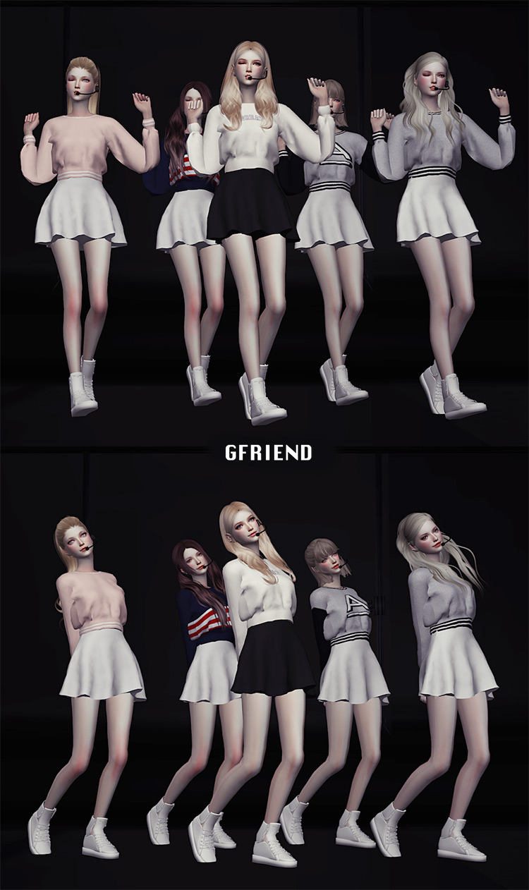 K-pop Girl Group Dance Poses Sims 4 CC