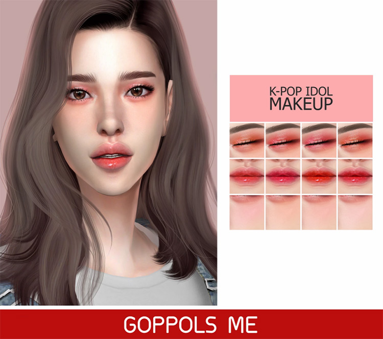 K-pop Idol Makeup for Sims 4
