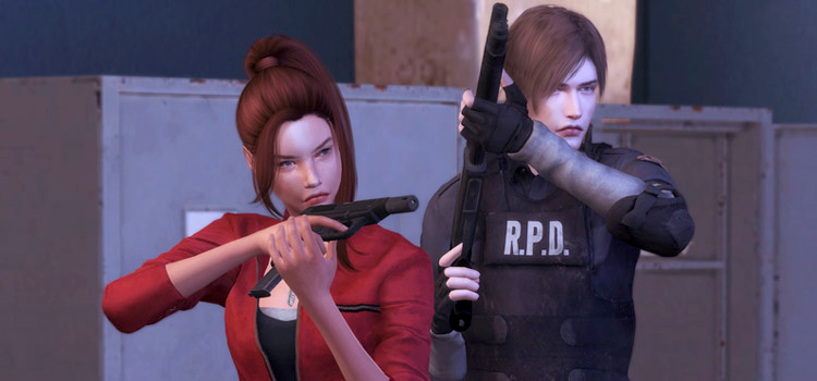 Leon and Claire from Resident Evil 2 - Sims 4 CC