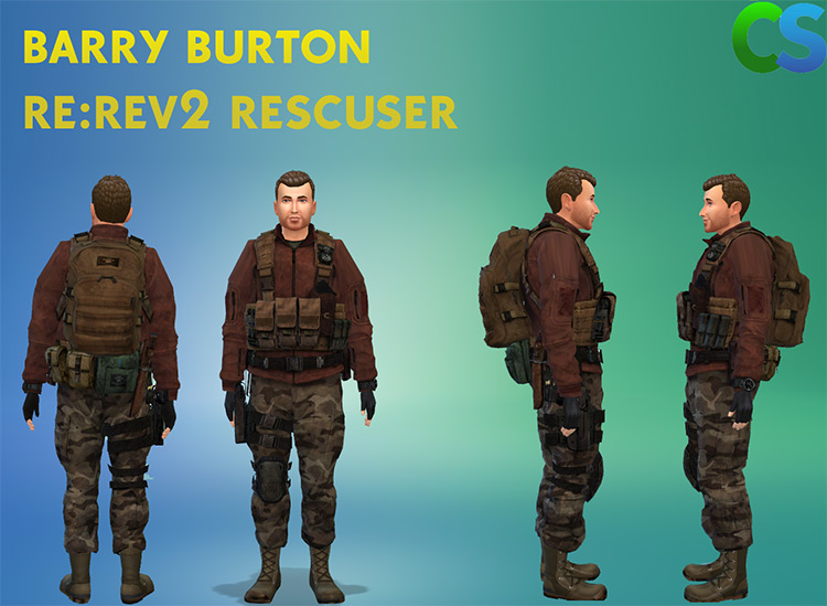 Barry Burton Outfit (RE: Rev. 2) Sims 4