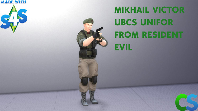 Mikhail Viktor Outfit (RE3) for Sims 4