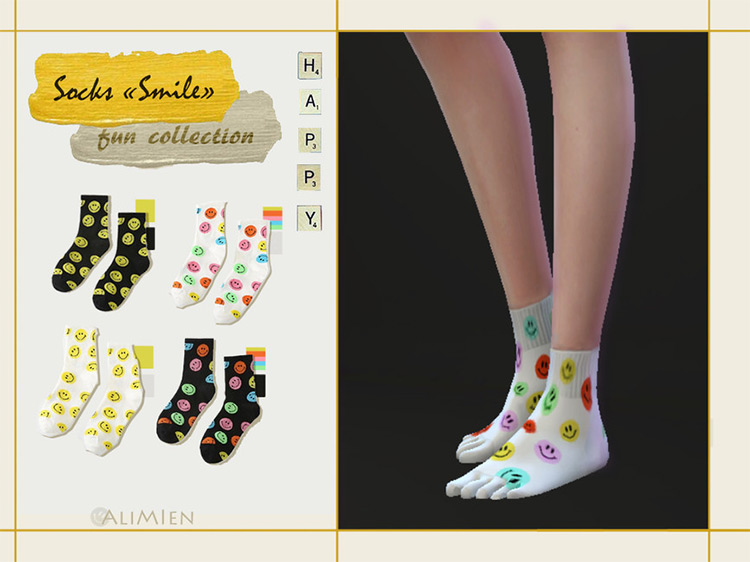 Socks “Smile” by AliMlen Sims 4 CC