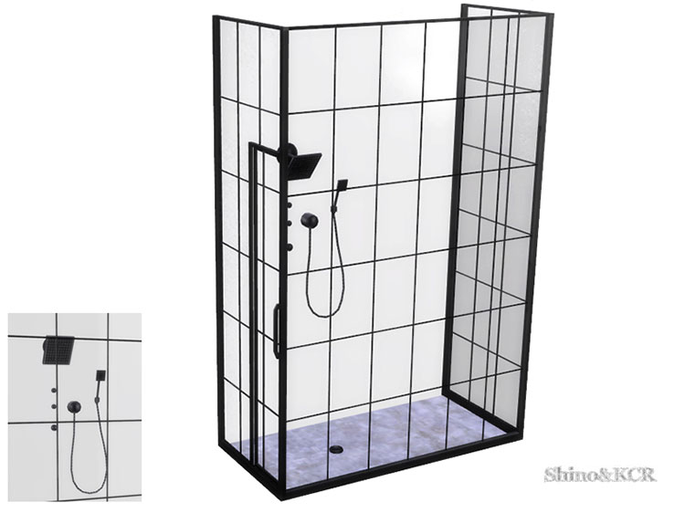 TS4 Loft Bathroom CC Set (Shower)