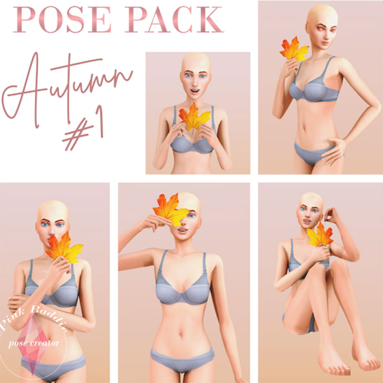 Autumn Pose Pack CC - The Sims 4