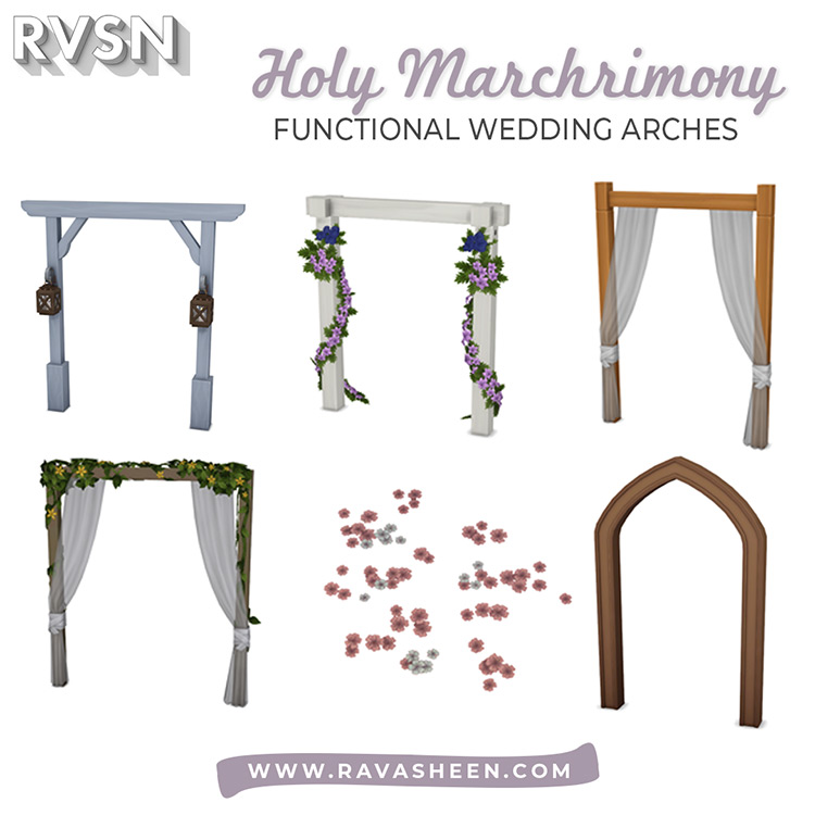 Holy Marchrimony Wedding Arches - Sims 4 CC