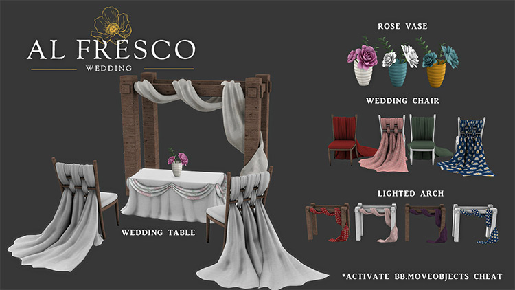 Alfresco Wedding CC Set - TS4