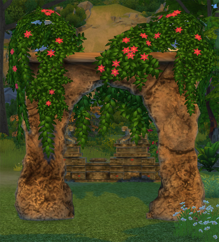 Fractured Wall Wedding Arch - TS4 CC