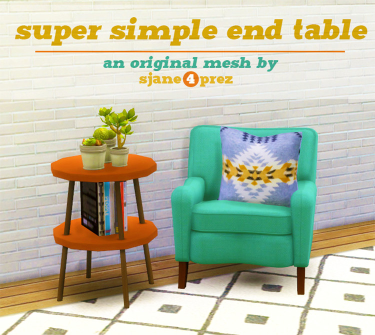 Super Simple End Table - Sims 4 CC