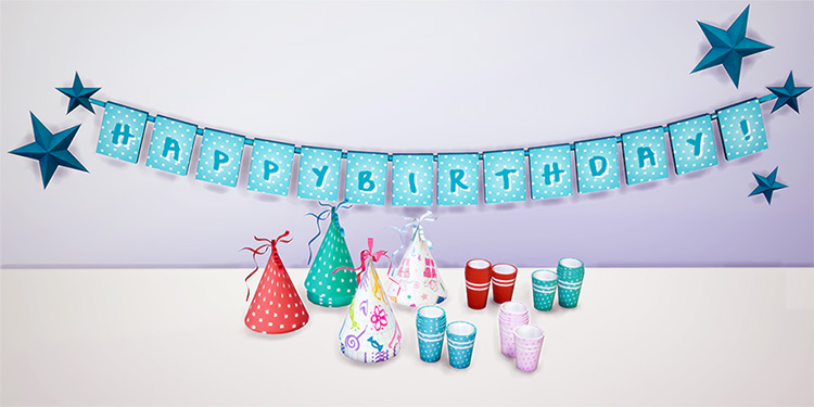 Birthday Party Decor for Sims 4