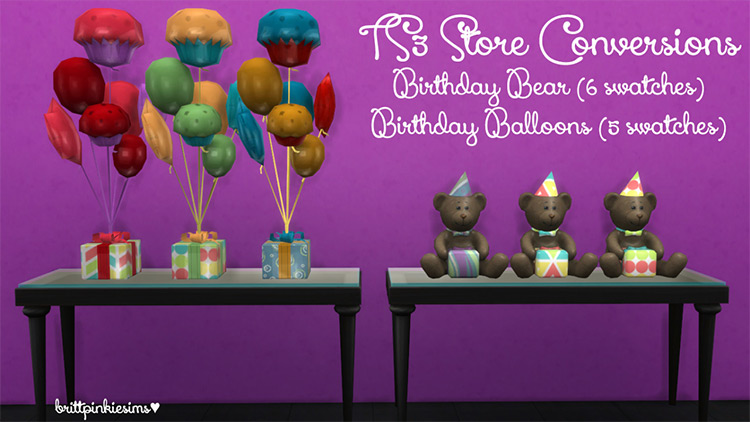 Birthday Party Set Sims 4 CC