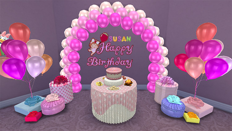 Happy Birthday Themed Decals Sims 4 CC
