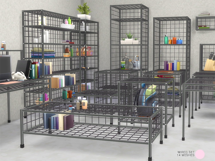 Wire Shelves Sims 4 CC