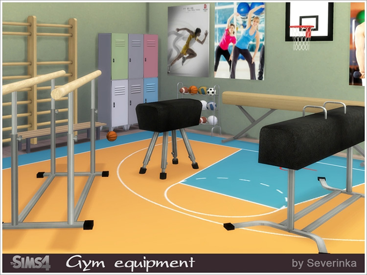Gym Equipment CC Set Sims 4 CC