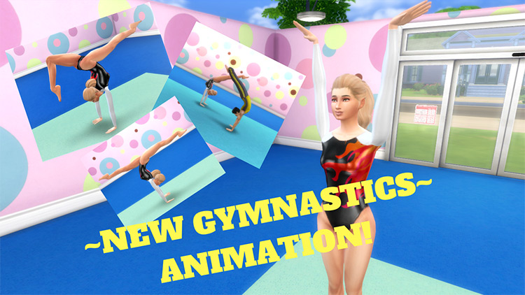 Gymnastics Animations Pack Sims 4 CC