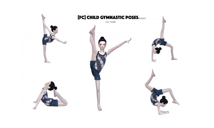 Child Gymnastic Poses for Sims 4