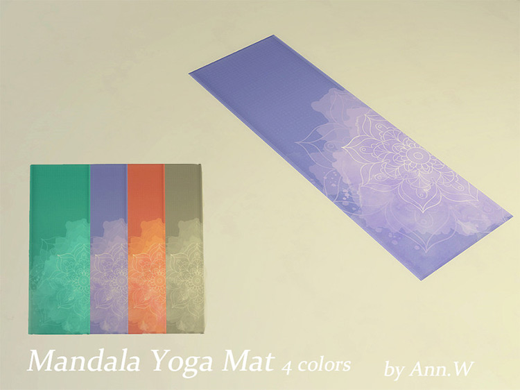 Mandala Yoga Mat Sims 4 CC
