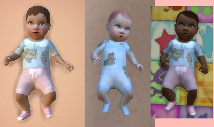 Baby Angel Outfits for Sims 4