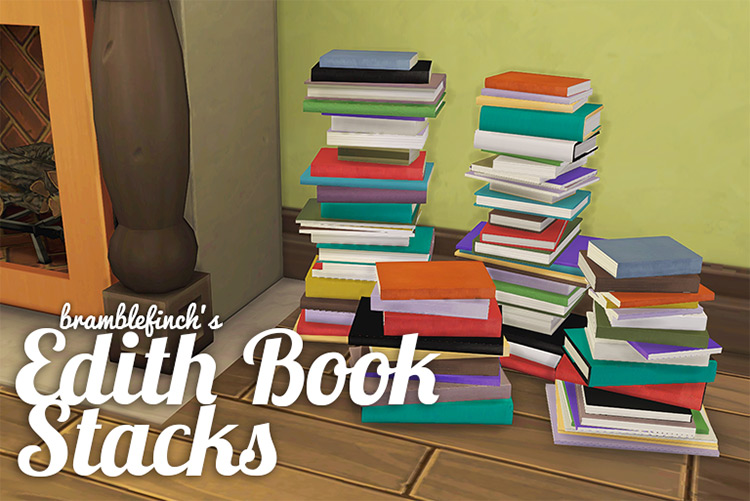Book Stacks Clutter - Sims 4 CC