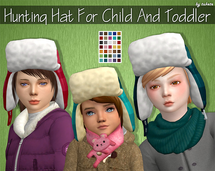 Hunting Hat for Child/Toddler Sims - TS4