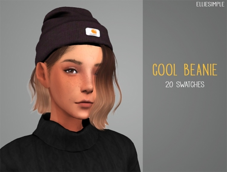 Cool Beanie CC Design - Sims 4