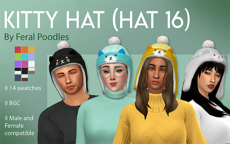 Kitty Hat CC for The Sims 4