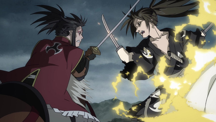Dororo anime fight scene