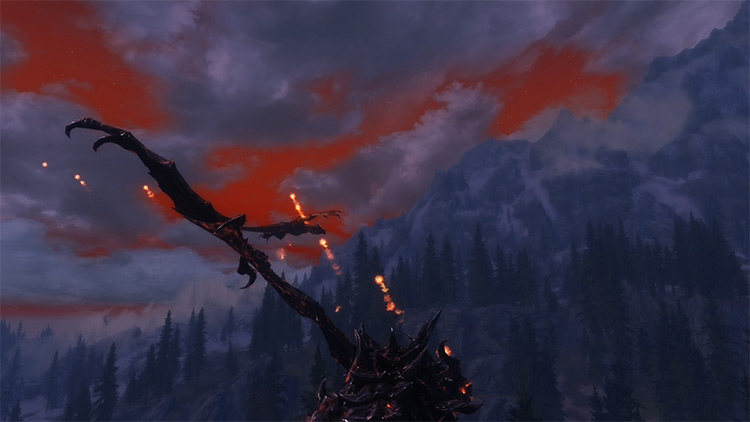 The Burning Skies Skyrim mod