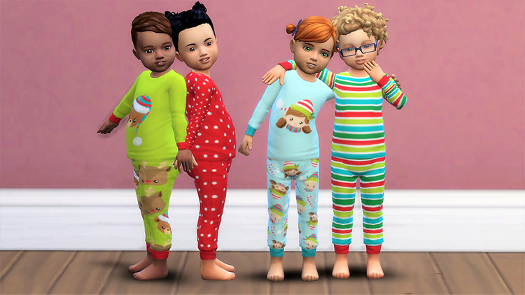 ‘Twas the Night Before Christmas Toddler PJs by Splendid Little Sims / TS4 CC