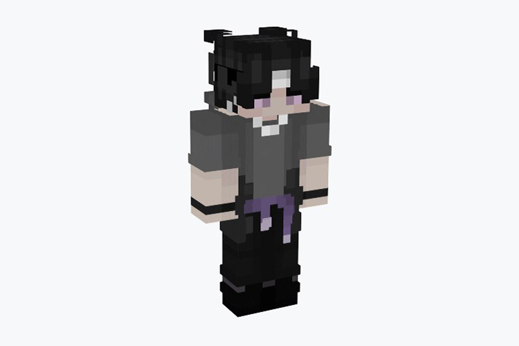 The Uchiha E-boy (black hair) Minecraft Skin