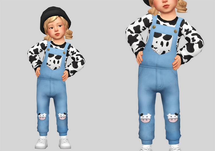 Patch Overalls / Sims 4 CC