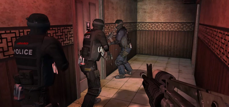 SWAT 4 in-game police raid - HD screenshot of gameplay