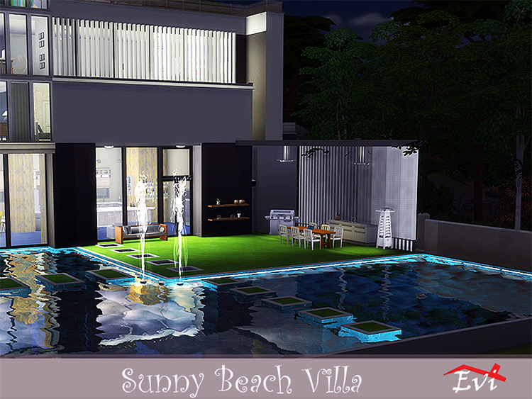 Sunny Beach Villa for Sims 4