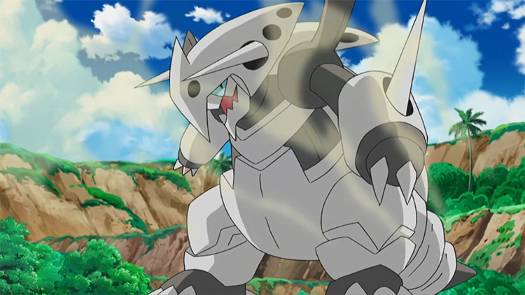 Aggron Steel/Rock Pokemon in the anime