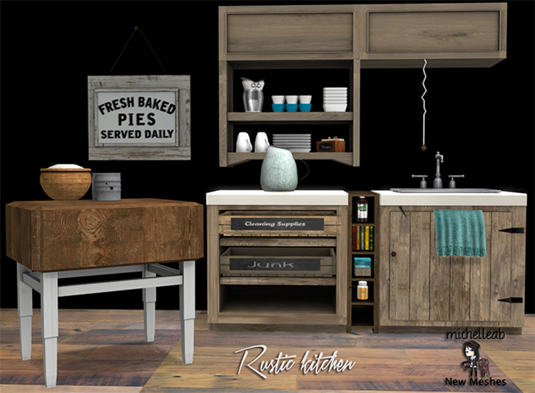 Rustic Kitchen by michelleab for Sims 4