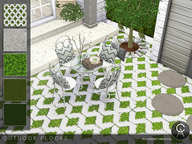 Outdoor Floors by Pralinesims for Sims 4