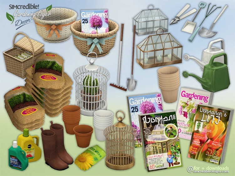 Gardening Foyer Décor by SIMcredible! TS4 CC